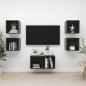 Preview: ARDEBO.de - 5-tlg. TV-Schrank-Set Hochglanz-Grau Holzwerkstoff