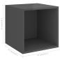 Preview: 5-tlg. TV-Schrank-Set Hochglanz-Grau Holzwerkstoff