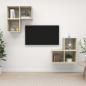 Preview: ARDEBO.de - 4-tlg. TV-Schrank-Set Sonoma-Eiche Holzwerkstoff