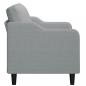 Preview: 2-Sitzer-Sofa Hellgrau 120 cm Stoff