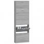 Preview: Schuhschrank Grau Sonoma 59x17x169 cm Holzwerkstoff