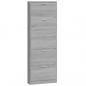 Preview: Schuhschrank Grau Sonoma 59x17x169 cm Holzwerkstoff