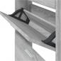 Preview: Schuhschrank Grau Sonoma 59x17x169 cm Holzwerkstoff