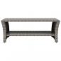 Preview: Couchtisch Grau 100x50x40 cm Poly Rattan