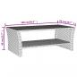 Preview: Couchtisch Grau 100x50x40 cm Poly Rattan