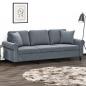 Preview: ARDEBO.de - 3-Sitzer-Sofa mit Zierkissen Dunkelgrau 180 cm Samt