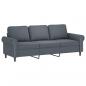 Preview: 3-Sitzer-Sofa mit Zierkissen Dunkelgrau 180 cm Samt
