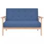 Preview: Sofagarnitur 2-tlg. Stoff Blau