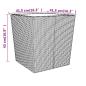 Preview: 5-tlg. Garten-Bistro-Set Poly Rattan und Hartglas Grau 