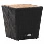 Preview: 5-tlg. Garten-Bistro-Set Poly Rattan Massivholz Akazie Schwarz