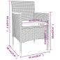 Preview: 5-tlg. Garten-Essgruppe Poly Rattan und Hartglas Schwarz