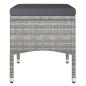 Preview: 5-tlg. Garten-Essgruppe Poly Rattan und Hartglas Grau