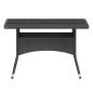 Preview: 5-tlg. Garten-Essgruppe Poly Rattan und Hartglas Schwarz