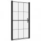 Preview: Duschtür Hartglas 100 x 178 cm Schwarz