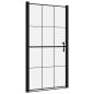 Preview: Duschtür Hartglas 100 x 178 cm Schwarz