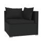 Preview: 10-tlg. Garten-Lounge-Set mit Kissen Poly Rattan Schwarz