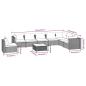 Preview: 9-tlg. Garten-Lounge-Set mit Kissen Poly Rattan Braun