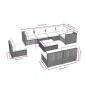 Preview: 9-tlg. Garten-Lounge-Set mit Kissen Poly Rattan Schwarz