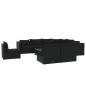 Preview: 10-tlg. Garten-Lounge-Set mit Kissen Poly Rattan Schwarz