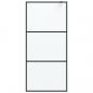 Preview: Duschwand für Begehbare Dusche Schwarz 90x195cm Matt ESG-Glas