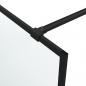 Preview: Duschwand für Begehbare Dusche Schwarz 90x195cm Matt ESG-Glas