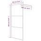 Preview: Duschwand für Begehbare Dusche Schwarz 90x195cm Matt ESG-Glas
