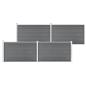 Preview: Gartenzaun WPC 699x106 cm Grau