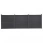 Preview: ARDEBO.de - Zaunelement-Set Grau 526x186 cm WPC