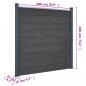Preview: Zaunelement-Set Grau 526x186 cm WPC