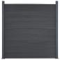 Preview: Zaunelement-Set Grau 526x186 cm WPC