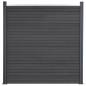 Preview: Zaunelement-Set Grau 526x186 cm WPC