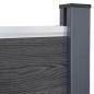 Preview: Zaunelement-Set Grau 526x186 cm WPC