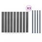Preview: Zaunelement-Set Grau 526x186 cm WPC