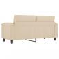 Preview: 2-Sitzer-Sofa Creme 140 cm Mikrofasergewebe