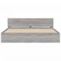 Preview: Bettgestell mit Kopfteil Grau Sonoma 200x200 cm