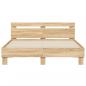 Preview: Bettgestell mit Kopfteil Sonoma-Eiche 140x190 cm Holzwerkstoff