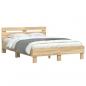 Preview: Bettgestell mit Kopfteil Sonoma-Eiche 135x190 cm Holzwerkstoff