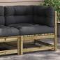 Preview: ARDEBO.de - Garten-Ecksofa mit Kissen Kiefernholz Imprägniert