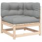 Preview: Gartensofa mit Kissen 2-Sitzer Massivholz Kiefer