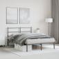 Preview: Bettgestell mit Kopfteil Metall Schwarz 135x190 cm