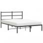 Preview: Bettgestell mit Kopfteil Metall Schwarz 135x190 cm