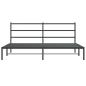 Preview: Bettgestell mit Kopfteil Metall Schwarz 200x200 cm