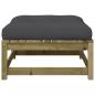 Preview: Gartensofa ohne Armlehnen mit Kissen und Hocker