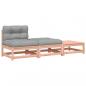 Preview: Gartensofa ohne Armlehnen mit Kissen und Hockern