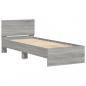 Preview: Bettgestell mit Kopfteil Grau Sonoma 90x190 cm Holzwerkstoff