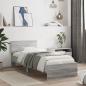 Preview: Bettgestell mit Kopfteil Grau Sonoma 90x190 cm Holzwerkstoff