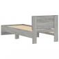 Preview: Bettgestell mit Kopfteil Grau Sonoma 90x190 cm Holzwerkstoff