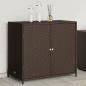Preview: ARDEBO.de - Gartenschrank Braun 83x45x76 cm Poly Rattan