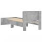 Preview: Bettgestell mit Kopfteil Betongrau 75x190 cm Holzwerkstoff