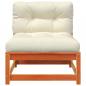 Preview: Gartensofa ohne Armlehnen mit Kissen und Hocker